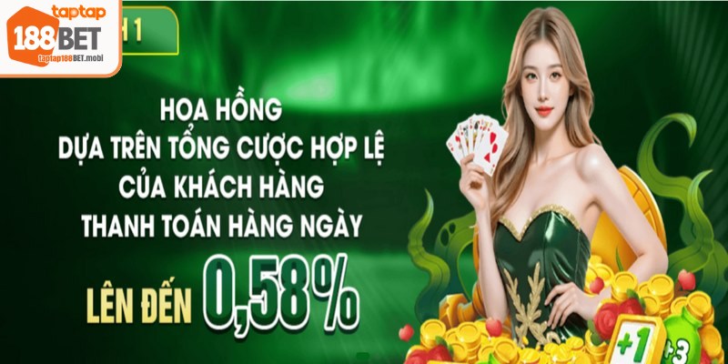Đăng Ký 188BET - Thao Tác Nhanh Chóng Chỉ Vài Phút 8 Chính sách hoa hồng vô cùng hấp dẫn dành cho đại lý 188BET