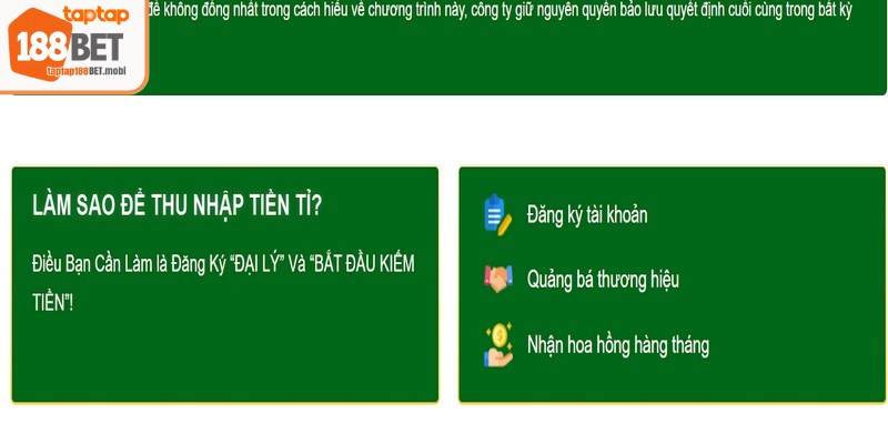 Đăng Ký 188BET - Thao Tác Nhanh Chóng Chỉ Vài Phút 6 Các điều kiện quan trọng khi trở thành một đại lý 188BET